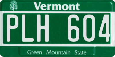 VT license plate PLH604