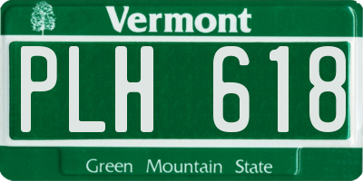 VT license plate PLH618