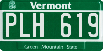 VT license plate PLH619