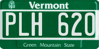 VT license plate PLH620