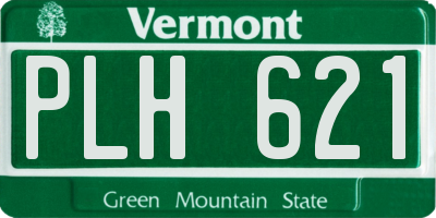VT license plate PLH621