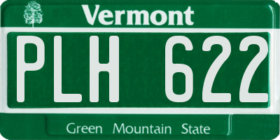 VT license plate PLH622