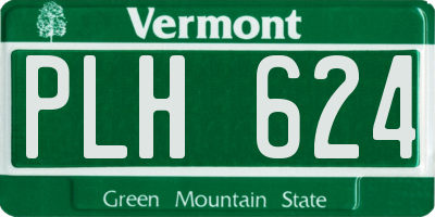 VT license plate PLH624