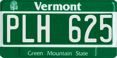 VT license plate PLH625