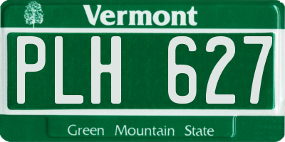 VT license plate PLH627