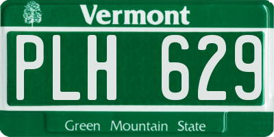 VT license plate PLH629