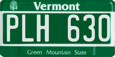 VT license plate PLH630