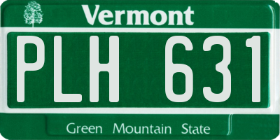 VT license plate PLH631