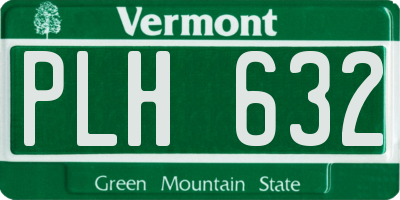 VT license plate PLH632