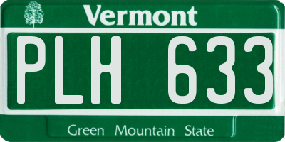 VT license plate PLH633