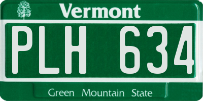 VT license plate PLH634