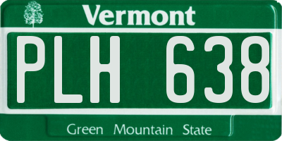 VT license plate PLH638