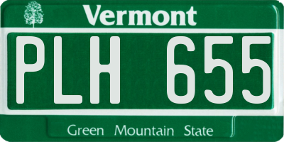 VT license plate PLH655