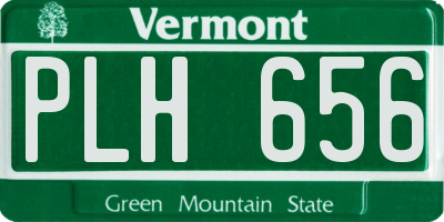VT license plate PLH656