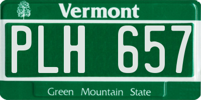 VT license plate PLH657
