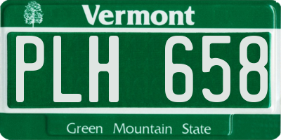 VT license plate PLH658