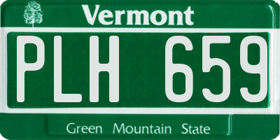 VT license plate PLH659