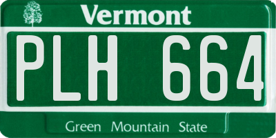 VT license plate PLH664