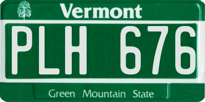 VT license plate PLH676