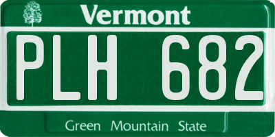 VT license plate PLH682