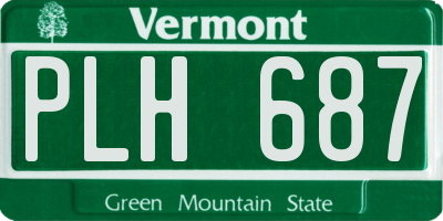 VT license plate PLH687