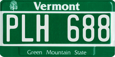 VT license plate PLH688