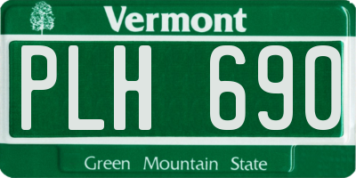 VT license plate PLH690