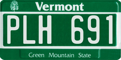 VT license plate PLH691