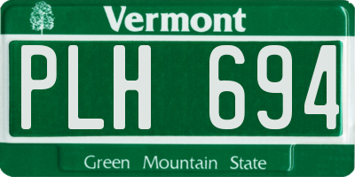 VT license plate PLH694