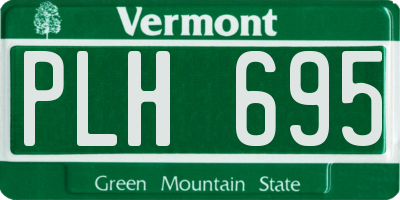 VT license plate PLH695