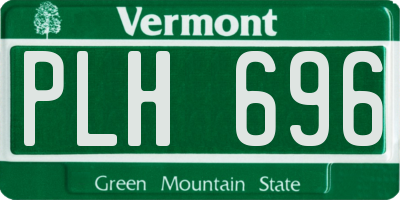 VT license plate PLH696