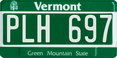 VT license plate PLH697