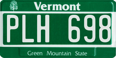 VT license plate PLH698