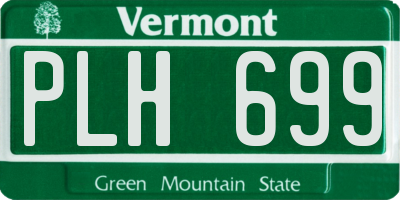 VT license plate PLH699