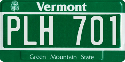 VT license plate PLH701