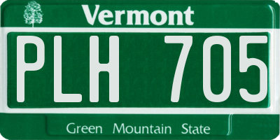 VT license plate PLH705