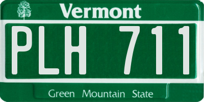 VT license plate PLH711