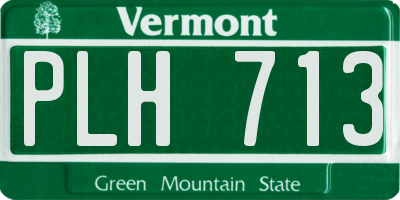 VT license plate PLH713