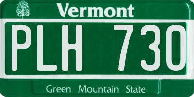 VT license plate PLH730