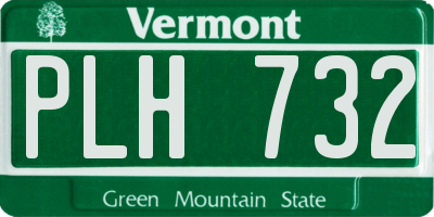 VT license plate PLH732