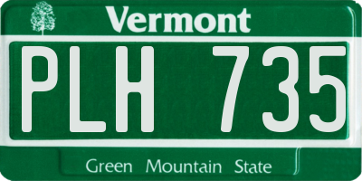 VT license plate PLH735