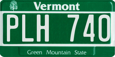 VT license plate PLH740