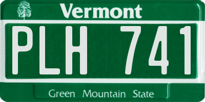 VT license plate PLH741