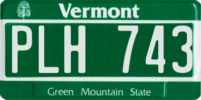 VT license plate PLH743