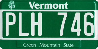 VT license plate PLH746