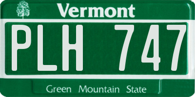 VT license plate PLH747