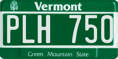 VT license plate PLH750