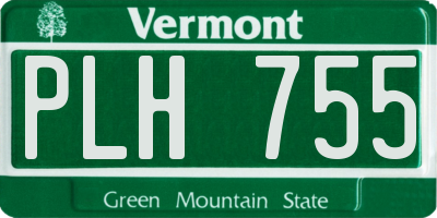 VT license plate PLH755