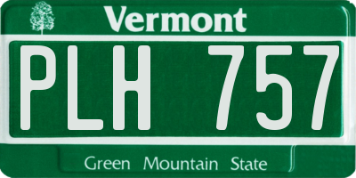 VT license plate PLH757