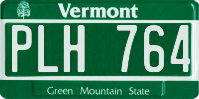 VT license plate PLH764
